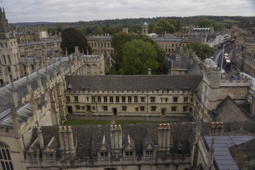 Looking at Oxford from St Mary's Tower