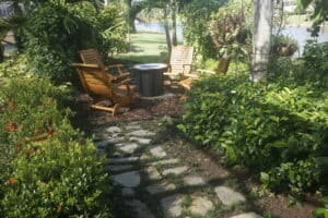 Enjoying the Midsummers evening in the garden