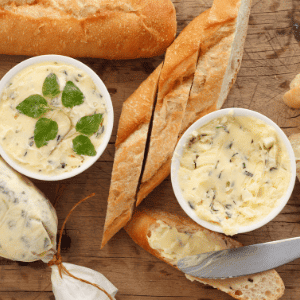 bread with herb butter