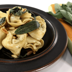 pasta with sage sauce, culinary sage, garden to kitchen