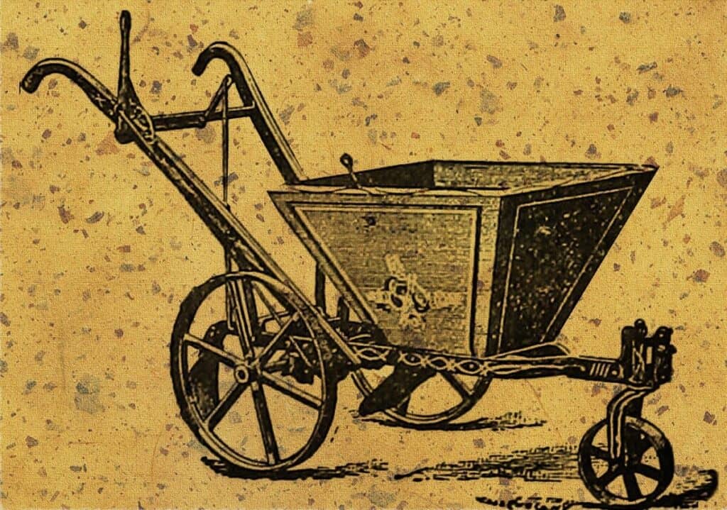 antique wheelbarrow