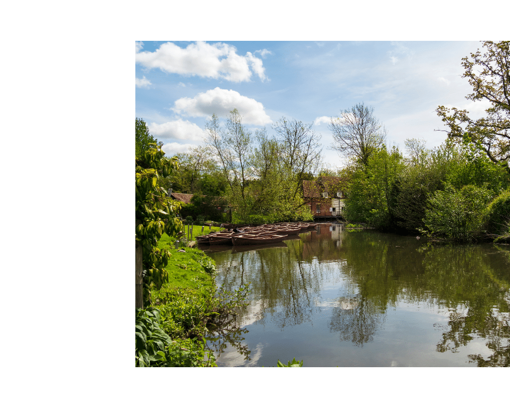 Boats on the River Stour in Constable Country