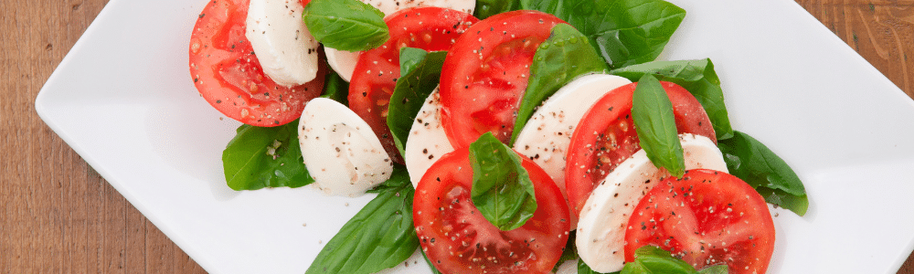 Caprese Salad made with Basil