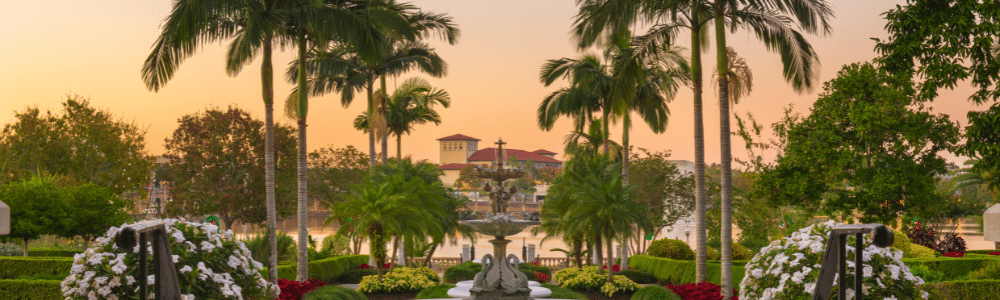 Florida's unique combination of water, palms and flowers