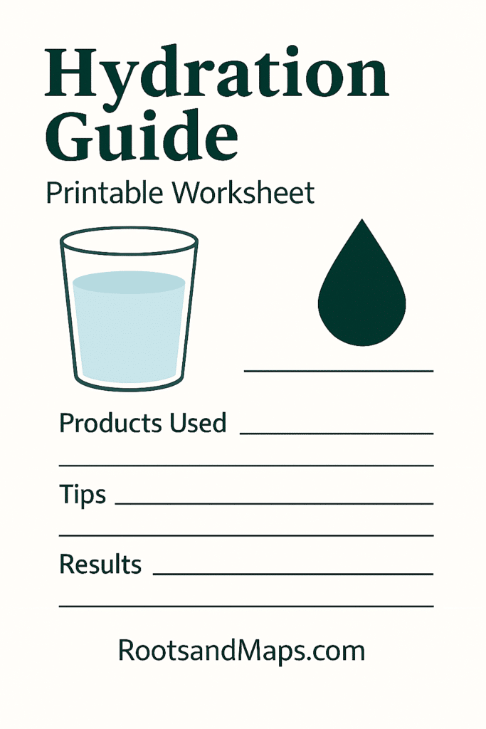 A worksheet to use when trying out hydroscopic humectants