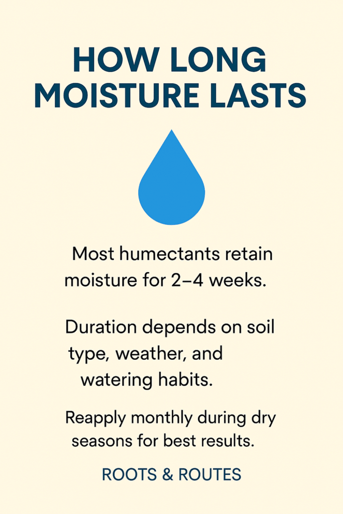 How long can the moisture last by using them.