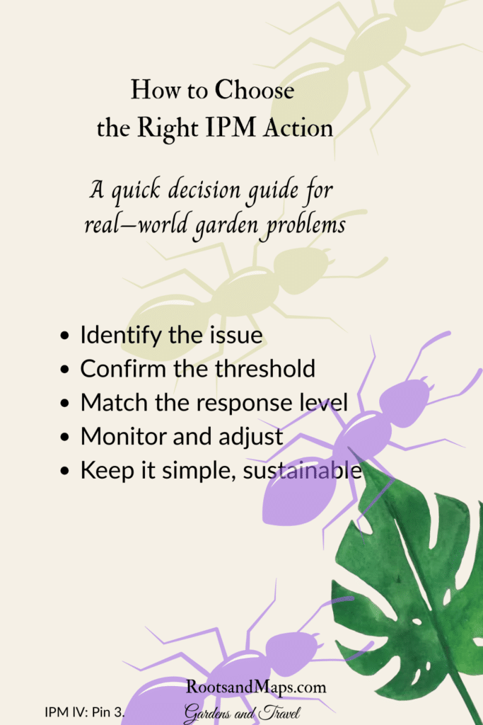 IPM for your garden. Your decision guide.