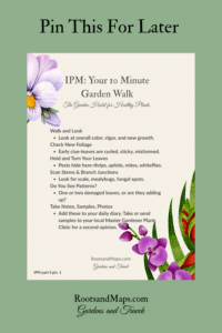 IPM: Your 10 minute garden walk..