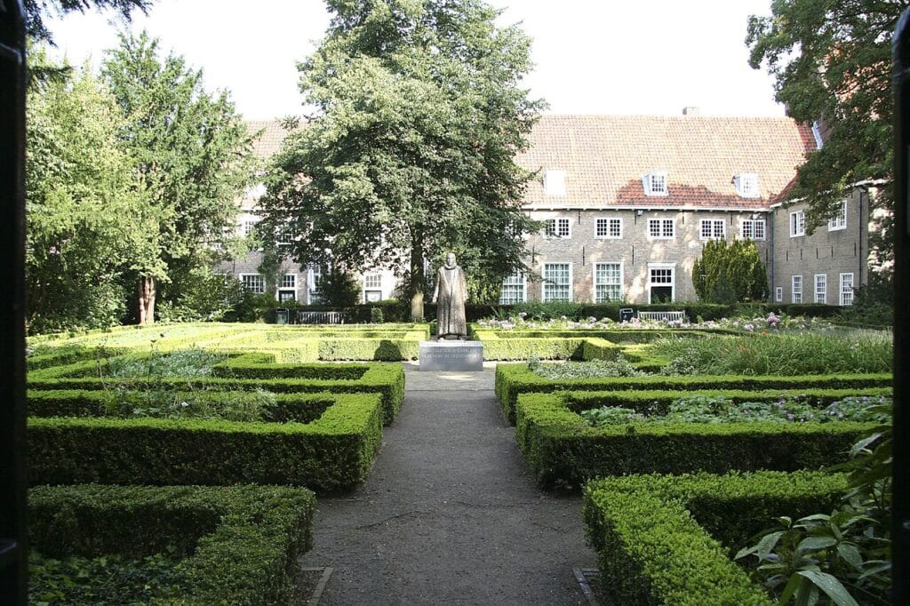 A view of the Prinsenhof Garden in Haarlem