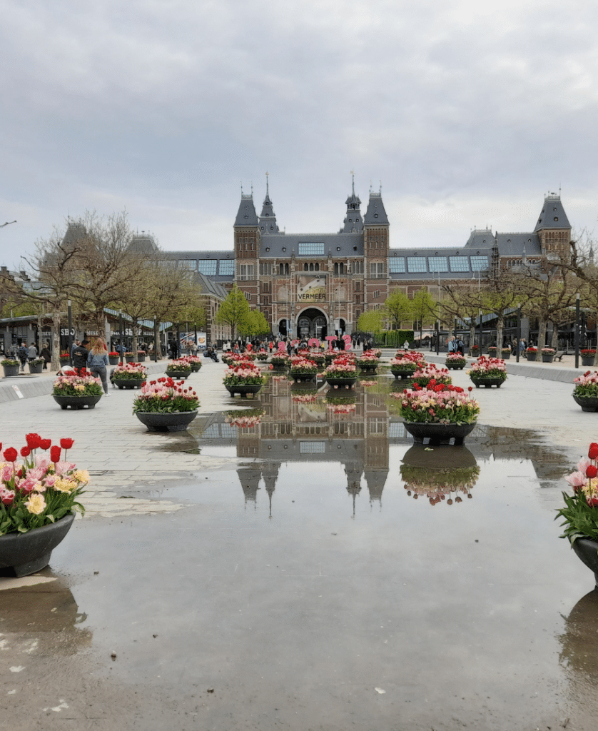 The Rijksmuseum with a "water square" in front.
