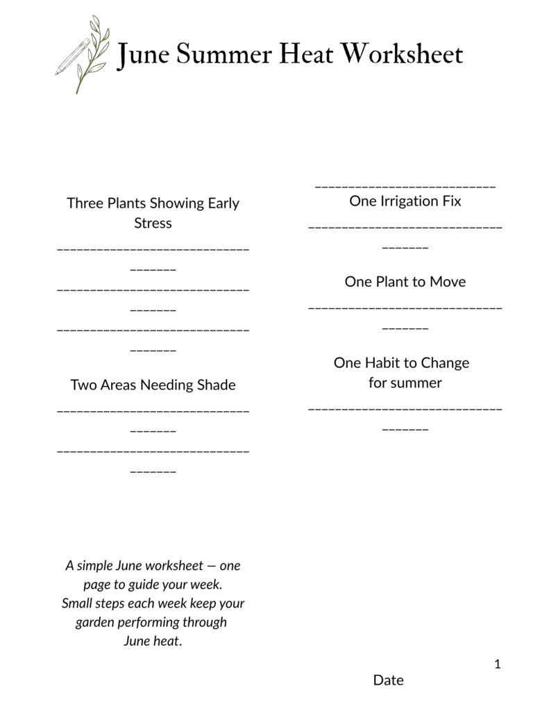 A worksheet for heat season