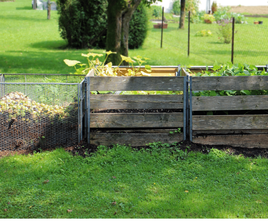 a tidy arrangement for compost