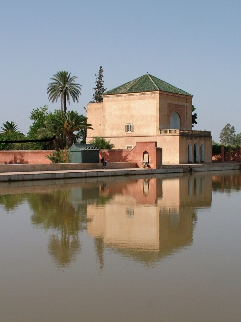 Menara garden with water feature