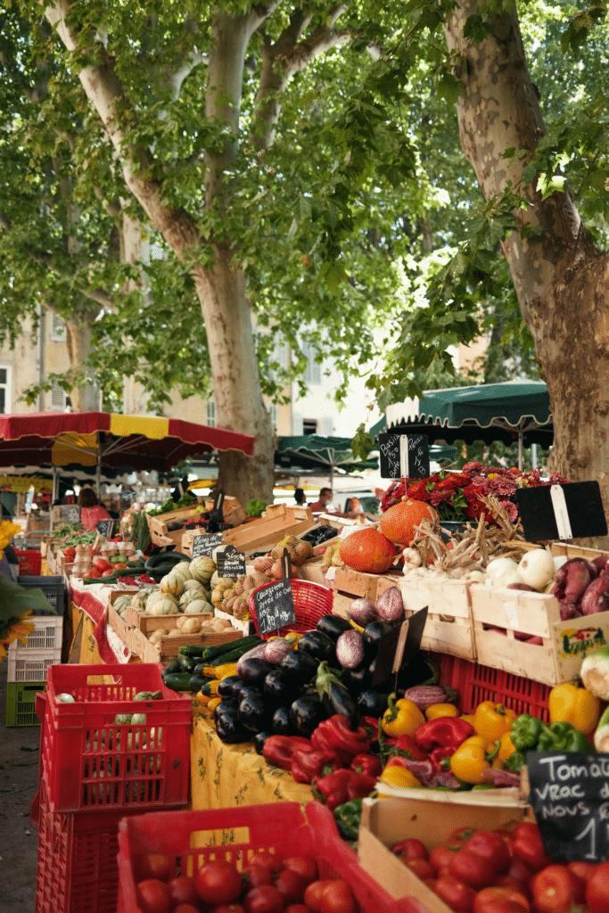 A late summer market in Aix en Provence