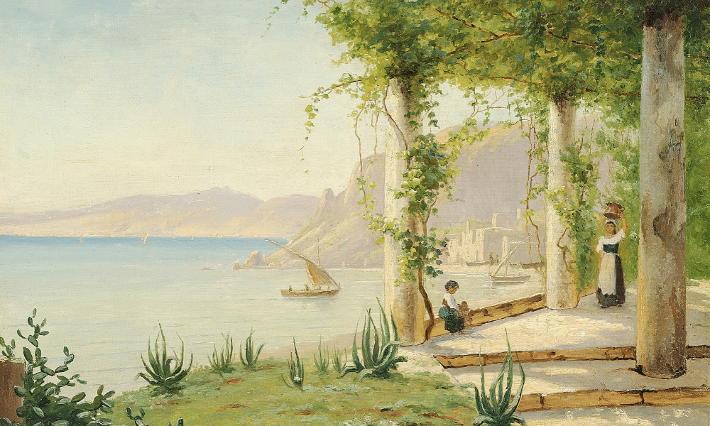 Painting of S Italian pergola